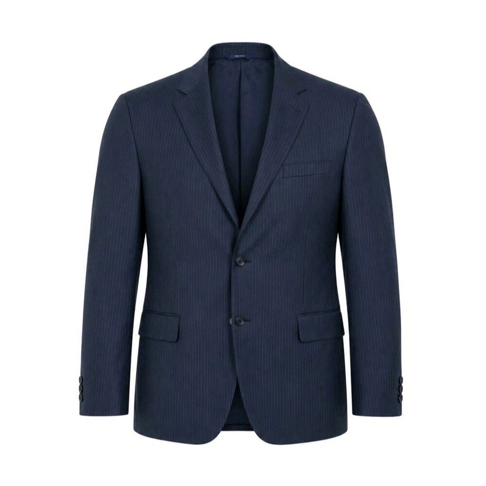 Brooks Brothers 1818 Fitzgerald SaXXon Mens 48R Navy Pinstripe Wool Jacket USA